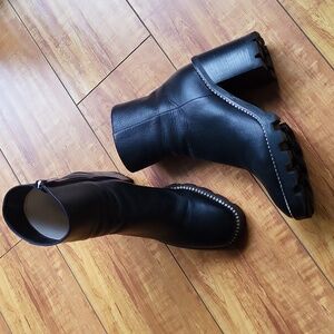 Jimmy Choo Mava 85 Black Leather Boot